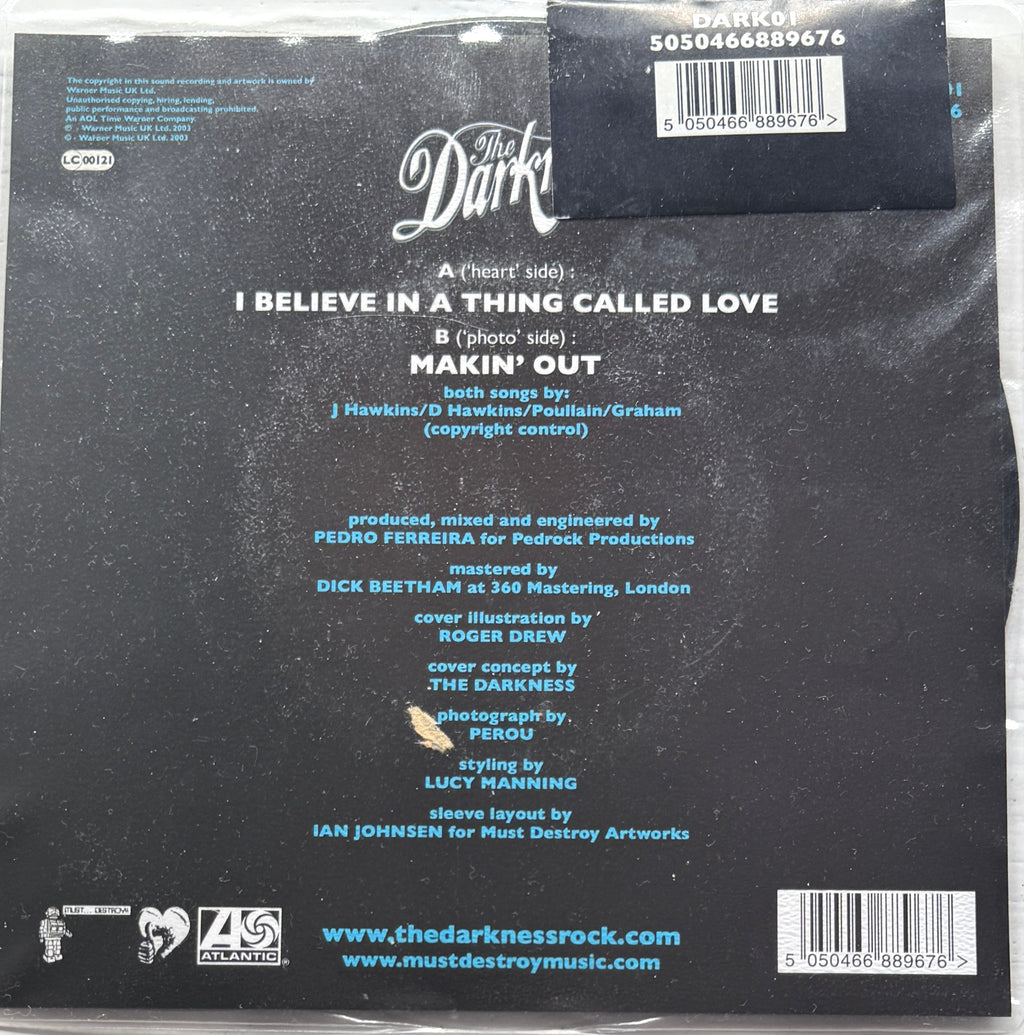 The Darkness – I Believe In A Thing Called Love – 2003 Glam Rock · 7" Picture Disc · Sealed Copy
