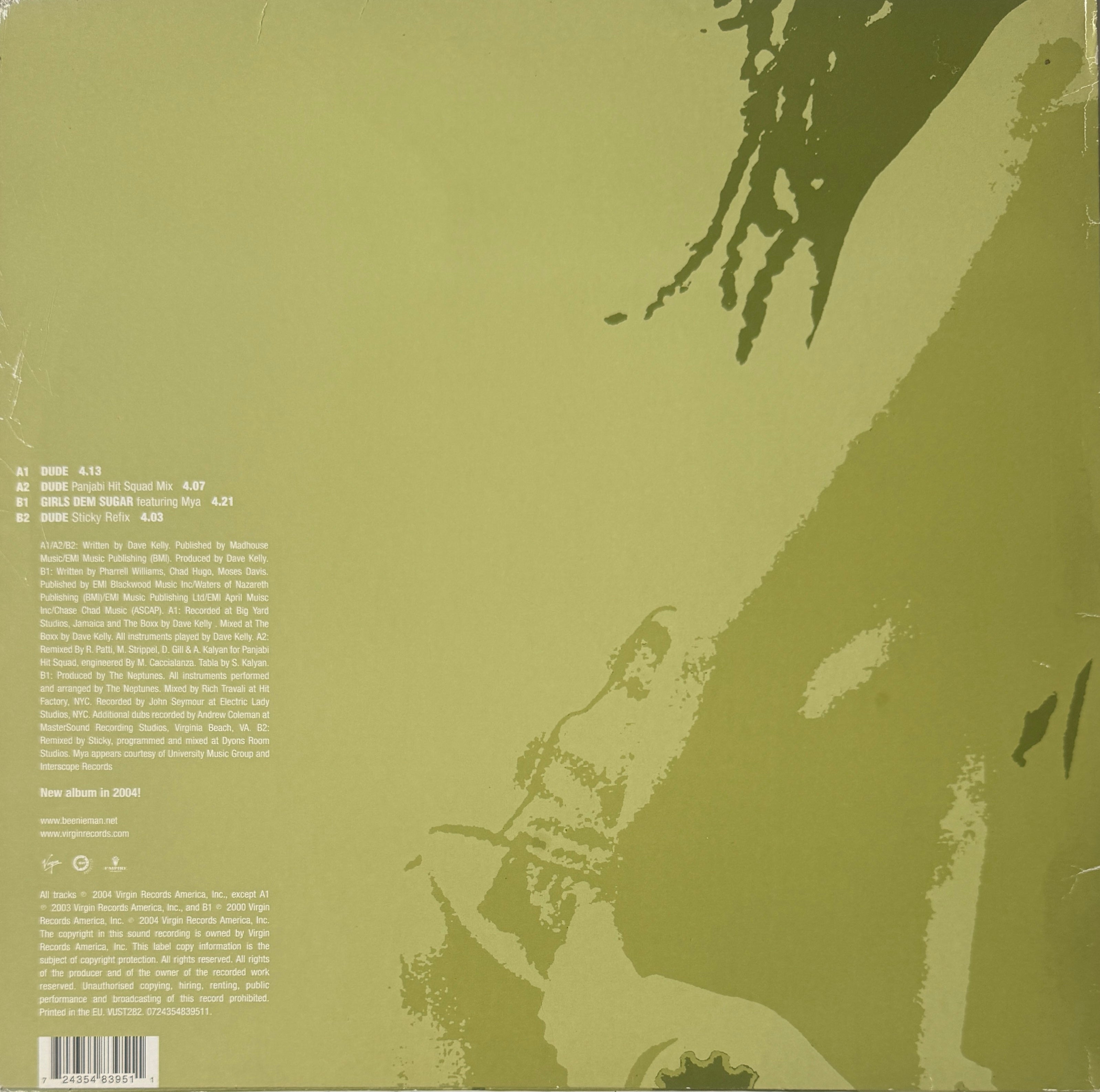 Beenie Man Dude 12" Vinyl Dance Hall Reggae 2003