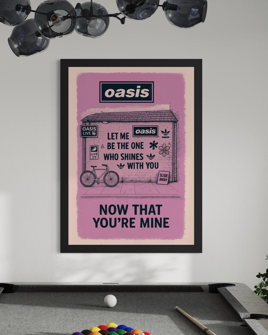 Slide Away (Let Me Be The One) - Oasis Inspired Graffiti Poster