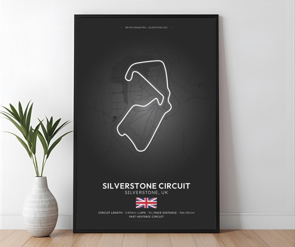 Silverstone Circuit Poster - Formula 1 Inspired Print
