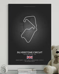 Silverstone Circuit Poster - Formula 1 Inspired Print