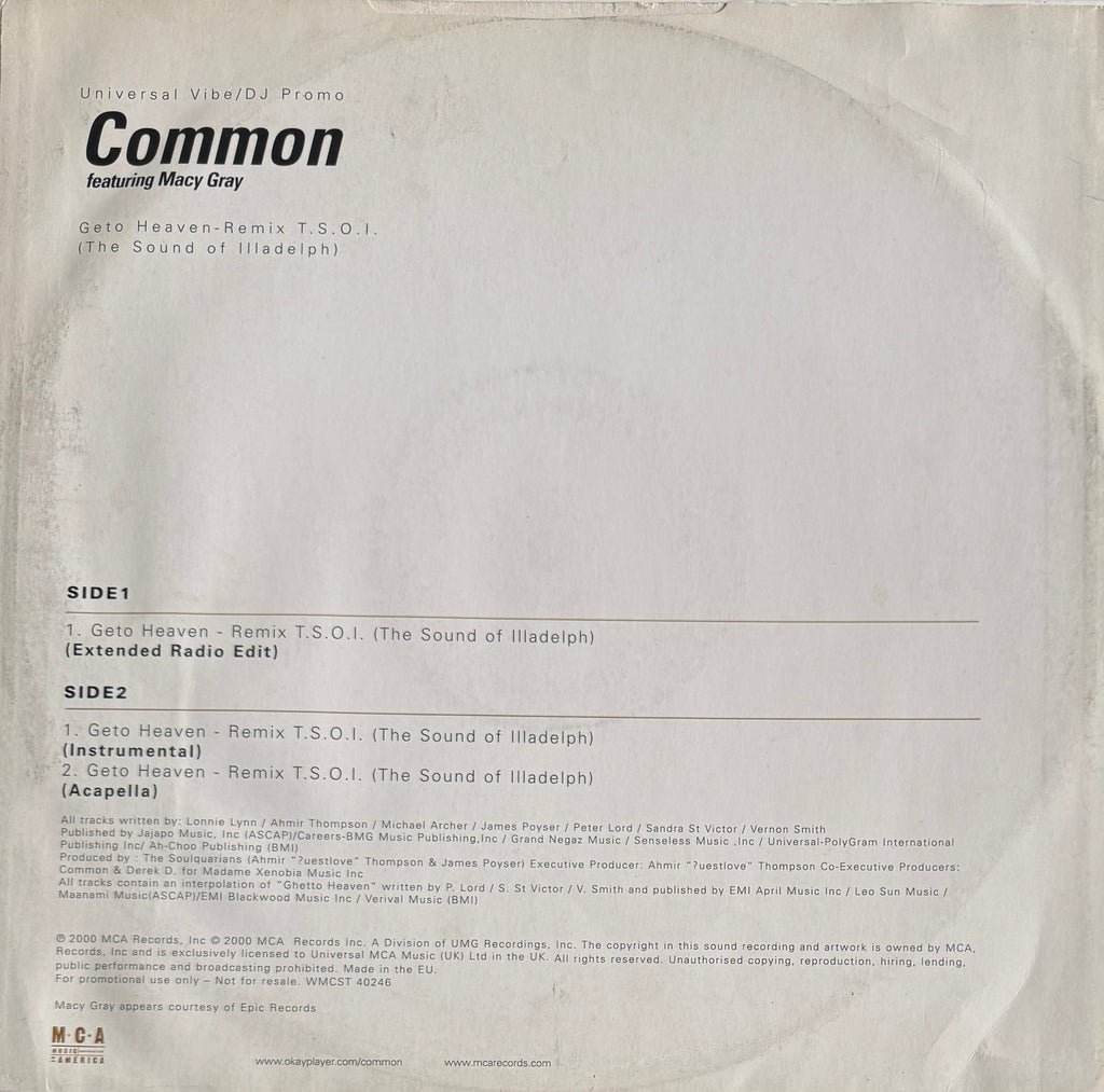 Common – Geto Heaven (Remix) – MCA Records – 2000