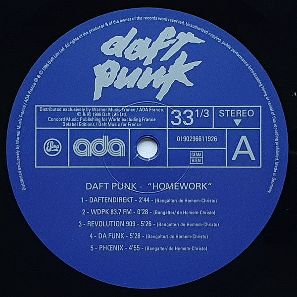 Daft Punk – Homework 2LP Vinyl French House Electronic Classic Album