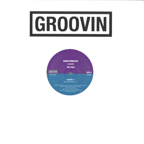 Needin’ U – David Morales presents The Face • 1998 Classic Piano/Disco House 12″ Single