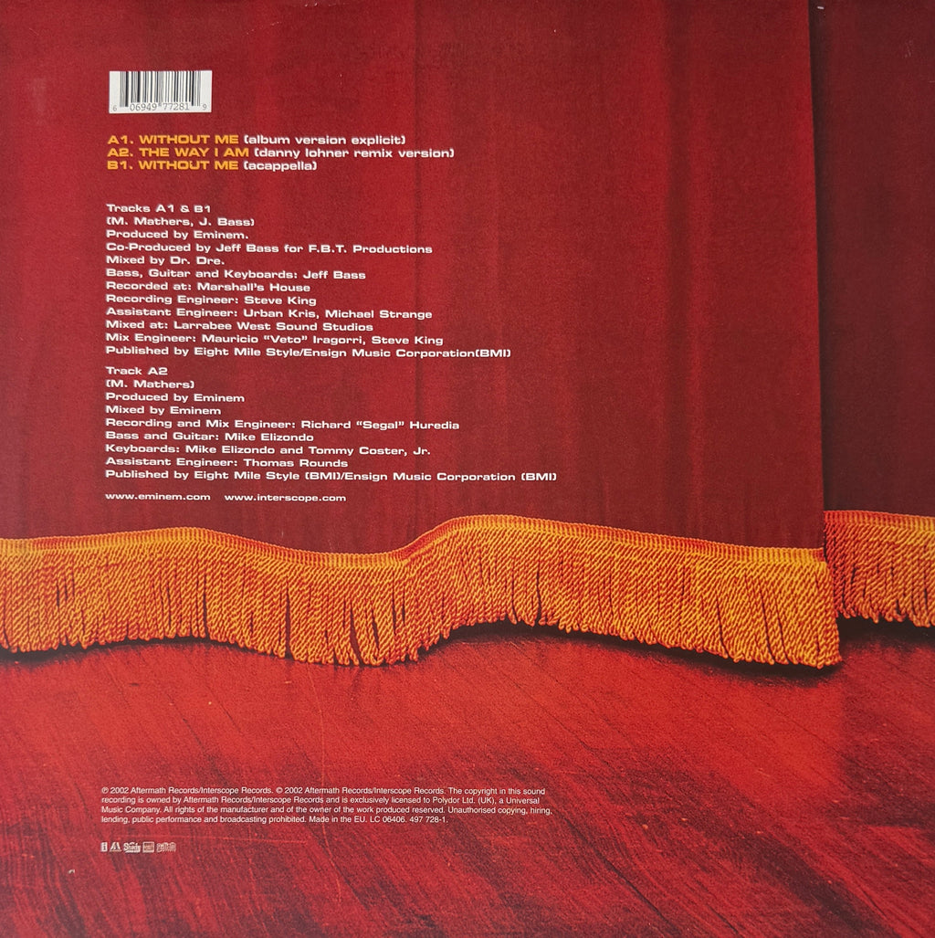 Eminem – Without Me – Interscope Records – 2002 12" Vinyl