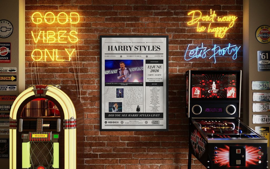 Harry Styles - Personalised Newspaper Style Concert Poster