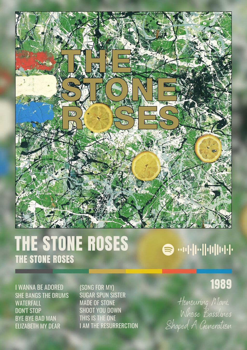 The Stone Roses - Mani Tribute Poster