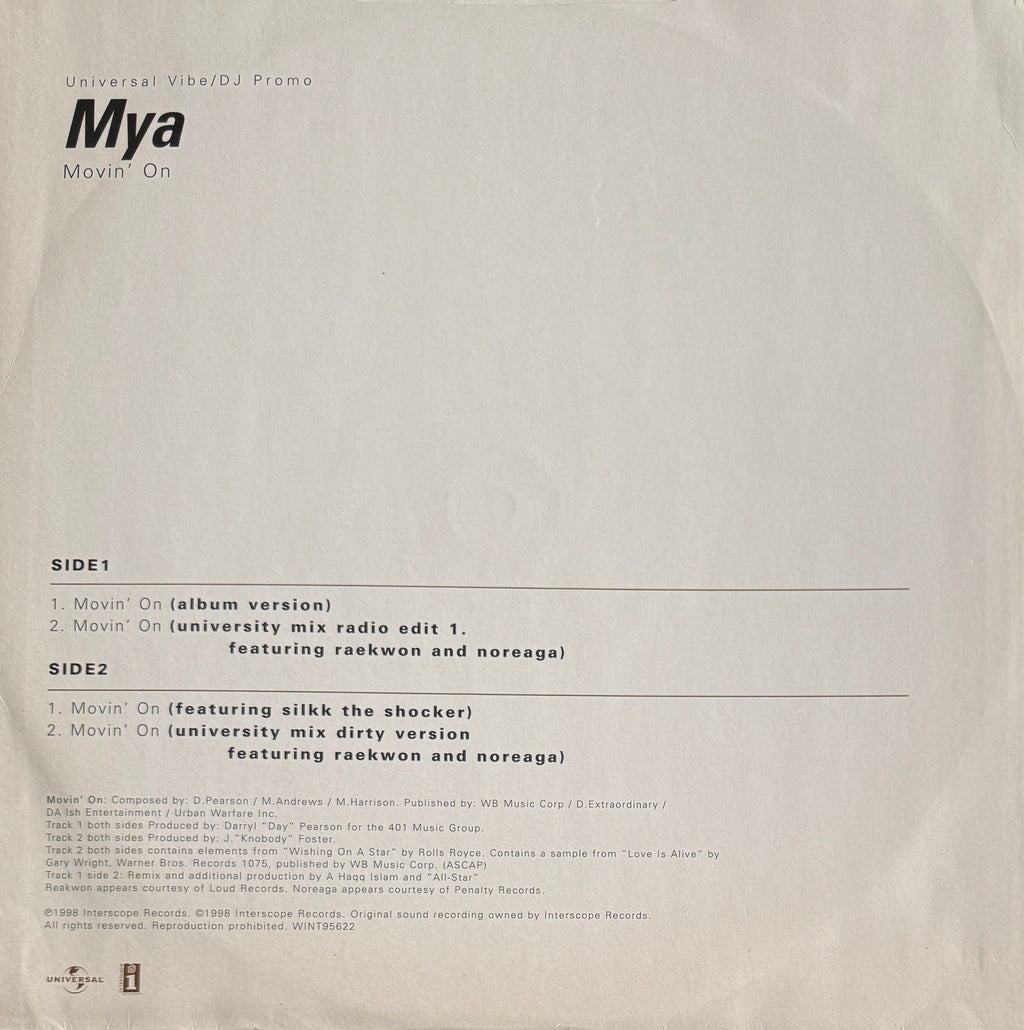 Mýa – Movin' On – Interscope Records – 1998