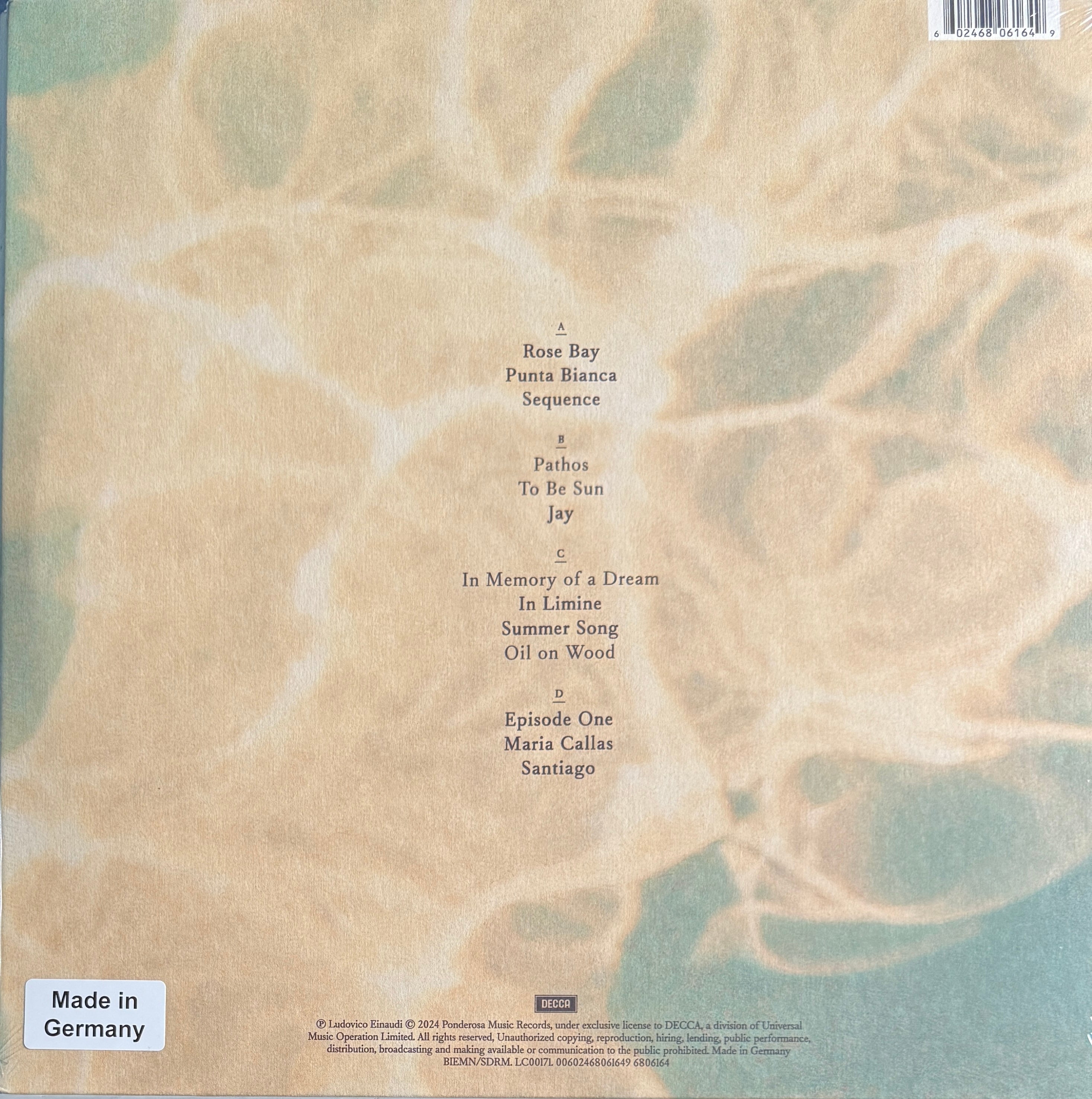 Ludovico Einaudi – The Summer Portraits 2LP Vinyl Modern Classical